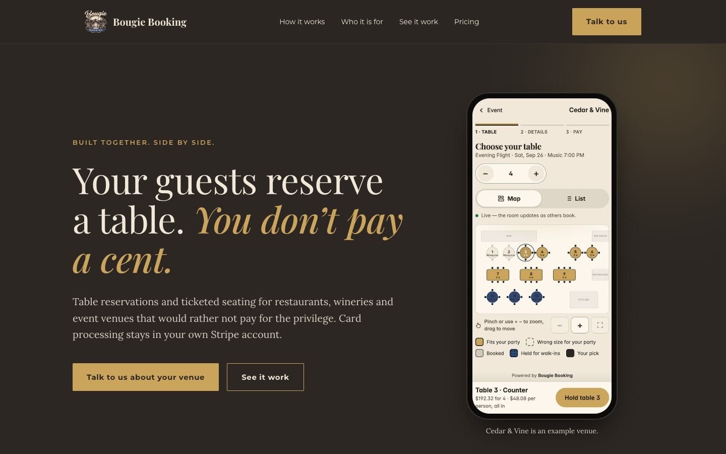 Bougie Booking, a table reservation platform